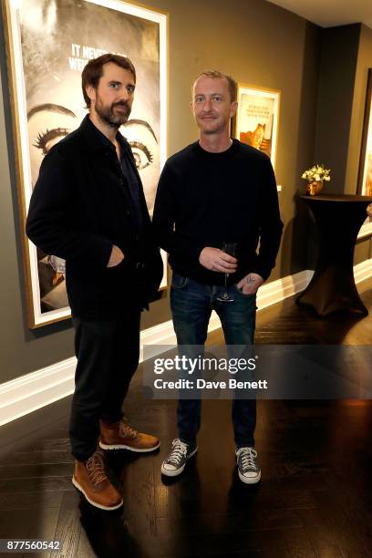 James Golding and Mike Snelle attend an intimate VIP private view for The Connor Brothers, with catering by Michelin Starred chef Tom Sellers, at...