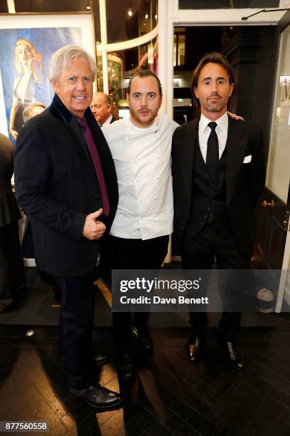 James Campbell, Tom Sellers and Jay Rutland attend an intimate VIP private view for The Connor Brothers, with catering by Michelin Starred chef Tom...