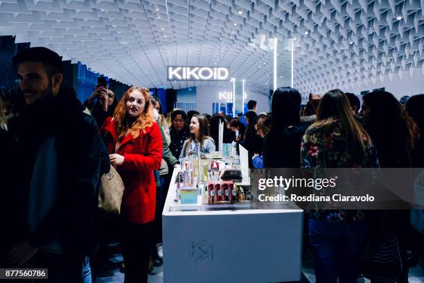 General view during the KikoID store opening on November 22, 2017 in Milan, Italy. The new space of 200 square meters, renamed KikoiD with the aim of...