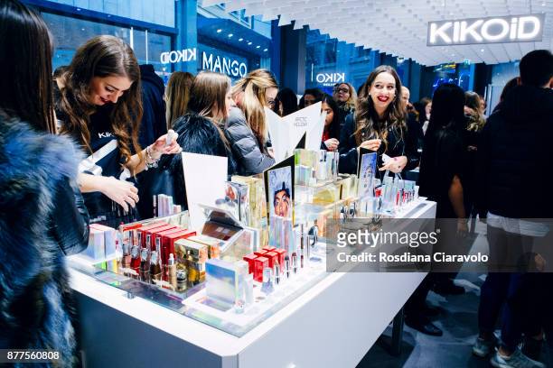 General view during the KikoID store opening on November 22, 2017 in Milan, Italy. The new space of 200 square meters, renamed KikoiD with the aim of...