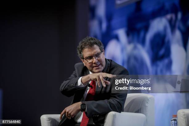 Senator Armando Rios Piter, Independent 2018 Mexican presidential candidate, speaks during the El Financiero Political Summit in Mexico City, Mexico,...