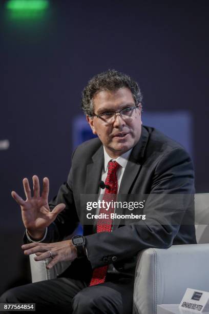 Senator Armando Rios Piter, Independent 2018 Mexican presidential candidate, speaks during the El Financiero Political Summit in Mexico City, Mexico,...