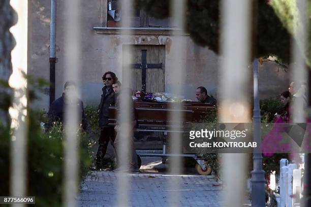 The funeral of Salvatore Riina known as Toto 'Riina, the head of the dome, mafia boss, in Corleone, Sicily, southern Italy. In the picture the...