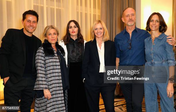 Owner of The Communications Store Tom Konig, president of business at the BFC Sian Westerman, BFC founder Tania Fares, editor of Tatler magazine Kate...