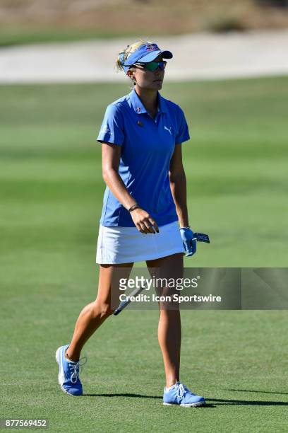 Lexi Thompson of the United States on the fifteenth hole during the final round of the LPGA CME Group Championship at Tiburon Golf Club on November...