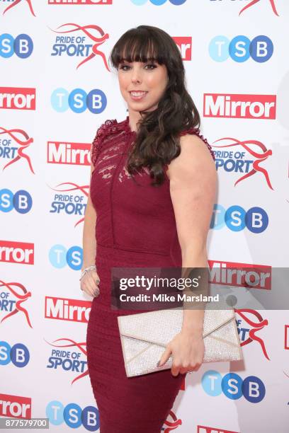 Beth Tweddle attends the Pride of Sport awards at Grosvenor House, on November 22, 2017 in London, England.