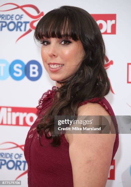 Beth Tweddle attends the Pride of Sport awards at Grosvenor House, on November 22, 2017 in London, England.