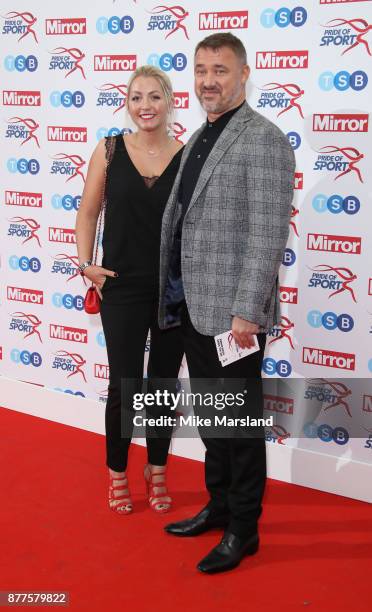 Stephen Hendry and Lauren Thundow attend the Pride of Sport awards at Grosvenor House, on November 22, 2017 in London, England.
