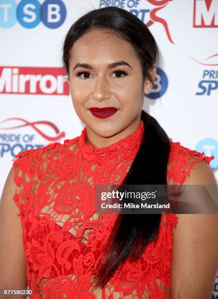 Heather Watson attends the Pride of Sport awards at Grosvenor House, on November 22, 2017 in London, England.