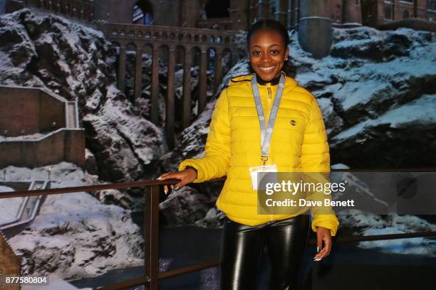 Rai-Elle Williams attends the VIP launch of "Hogwarts In The Snow" at Warner Bros. Studio Tour London: The Making Of Harry Potter on November 22,...