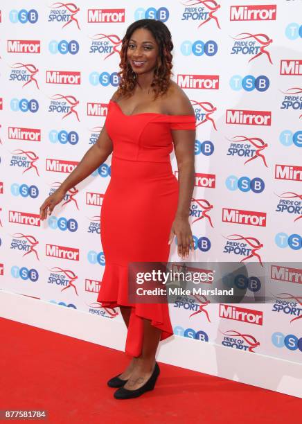 Kadeena Cox attends the Pride of Sport awards at Grosvenor House, on November 22, 2017 in London, England.