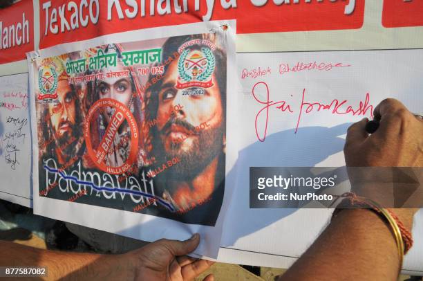 Akhil Bhartiya Shakti Samaj launched a signature campaign ,Bran effigy of Film Director Sanjay Leela Bhansali and protest against the release of the...