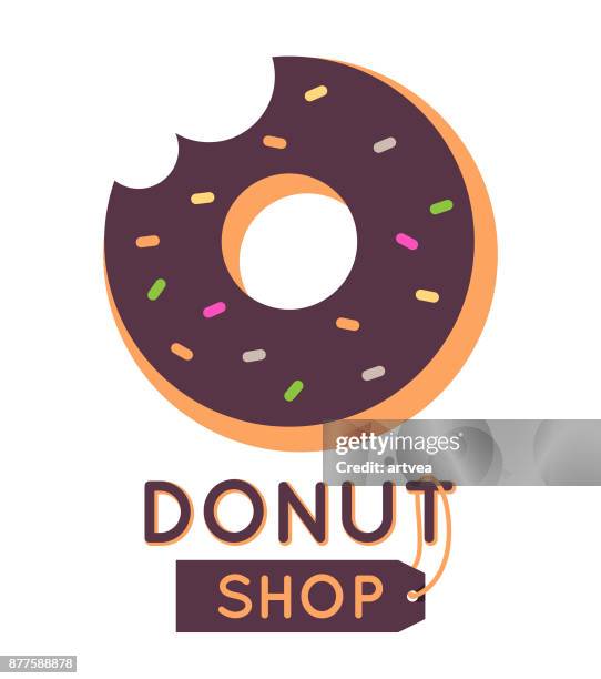 sweet donut - donut stock illustrations