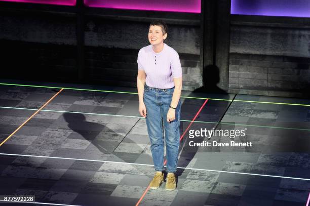 Josie Walker on stage at the opening night of Everybody's Talking About Jamie, a new musical for today at The Apollo Theatre on November 22, 2017 in...
