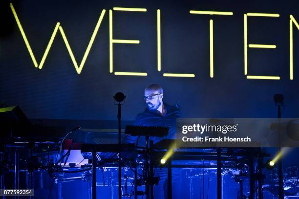 German musician Christopher von Deylen aka Schiller performs live on stage during a concert at the Admiralspalast on November 22, 2017 in Berlin,...