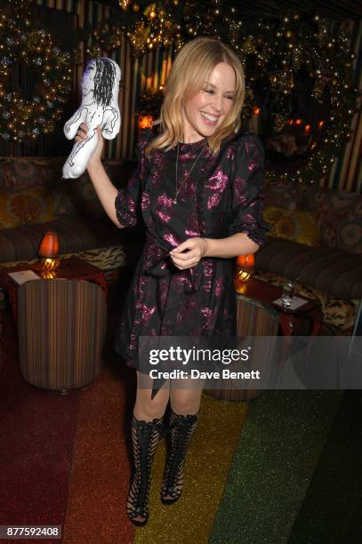 Kylie Minogue attends the Nick Cave & The Bad Seeds x The Vampires Wife x Matchesfashion.com party at Loulou's on November 22, 2017 in London,...