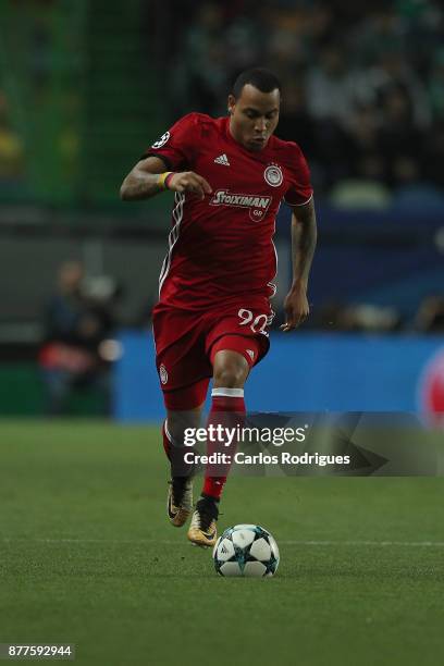 Olympiakos Piraeus midfielder Felipe Pardo from Colombia during the UEFA Champions League match between Sporting CP and Olympiakos Piraeus at Estadio...