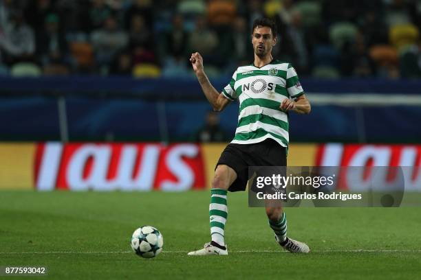 Sporting CP defender Andre Pinto from Portugal during the UEFA Champions League match between Sporting CP and Olympiakos Piraeus at Estadio Jose...