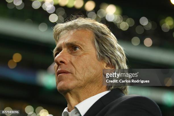 Sporting CP head coach Jorge Jesus from Portugal during the UEFA Champions League match between Sporting CP and Olympiakos Piraeus at Estadio Jose...