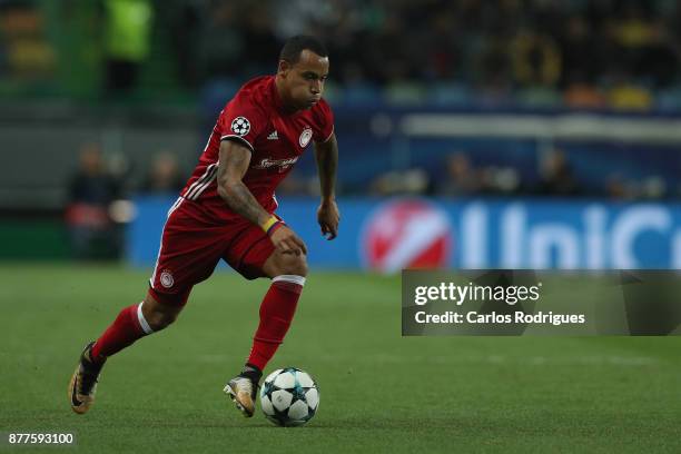 Olympiakos Piraeus midfielder Felipe Pardo from Colombia during the UEFA Champions League match between Sporting CP and Olympiakos Piraeus at Estadio...