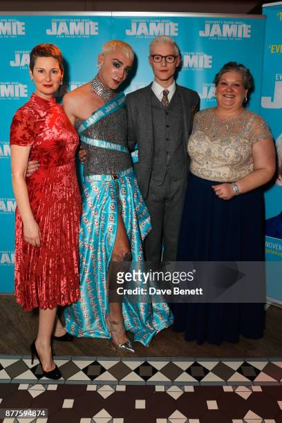 Josie Walker, Jamie Campbell, John McCrea and Margaret Campbell attend the opening night of Everybody's Talking About Jamie, a new musical for today...