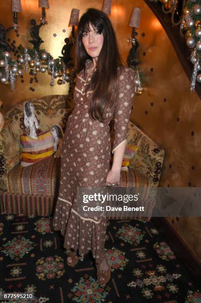 Caroline Catz attends the Nick Cave & The Bad Seeds x The Vampires Wife x Matchesfashion.com party at Loulou's on November 22, 2017 in London,...