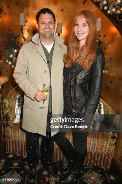 Gareth Skewis and Alice Skewis attend the Nick Cave & The Bad Seeds x The Vampires Wife x Matchesfashion.com party at Loulou's on November 22, 2017...