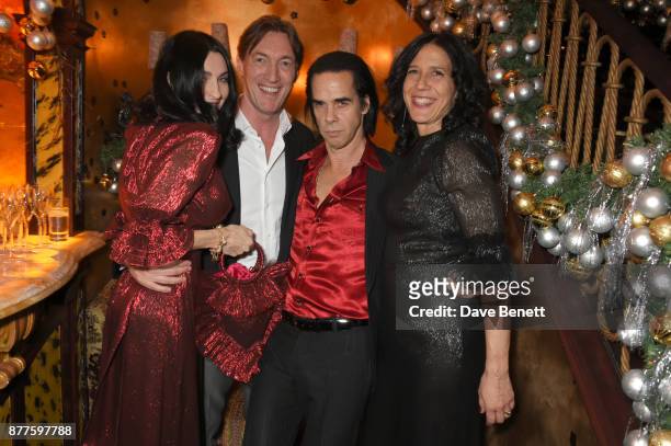 Susie Cave, Brian Message, Nick Cave and Alex Adamson attend the Nick Cave & The Bad Seeds x The Vampires Wife x Matchesfashion.com party at Loulou's...