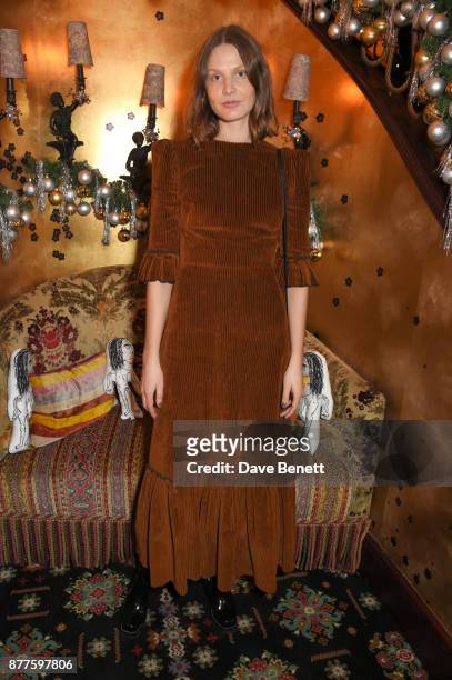 Victoria Sekrier attends the Nick Cave & The Bad Seeds x The Vampires Wife x Matchesfashion.com party at Loulou's on November 22, 2017 in London,...