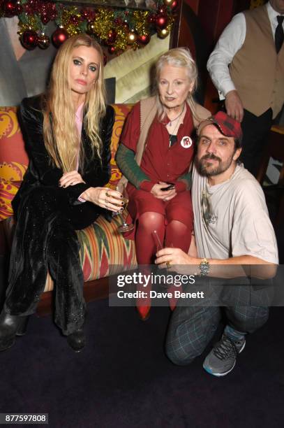 Laura Bailey, Vivienne Westwood and Andreas Kronthaler attend the Nick Cave & The Bad Seeds x The Vampires Wife x Matchesfashion.com party at...