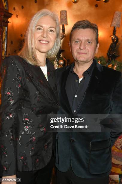 Ruth Chapman and Tom Chapman attend the Nick Cave & The Bad Seeds x The Vampires Wife x Matchesfashion.com party at Loulou's on November 22, 2017 in...