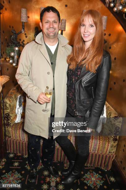 Gareth Skewis and Alice Skewis attend the Nick Cave & The Bad Seeds x The Vampires Wife x Matchesfashion.com party at Loulou's on November 22, 2017...