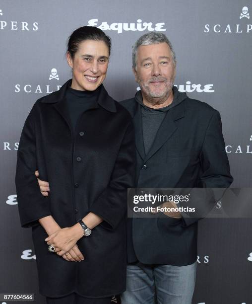 Jasmine Abdellatif Starck and Philippe Starck attends Esquire and Scalpers 10th anniversary party at the Palacio de Santa Coloma on November 22, 2017...