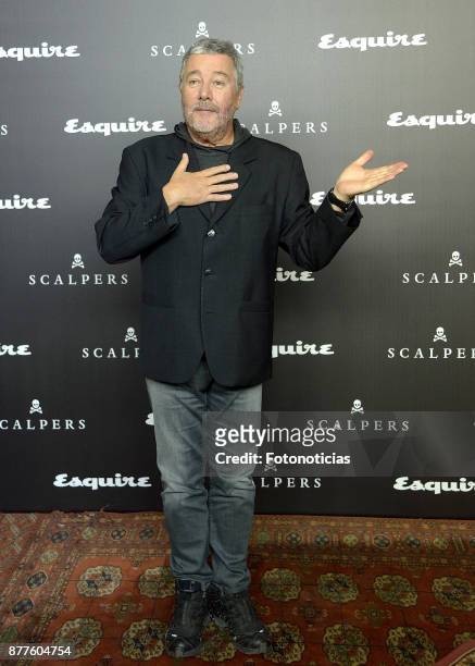Philippe Starck attends Esquire and Scalpers 10th anniversary party at the Palacio de Santa Coloma on November 22, 2017 in Madrid, Spain.
