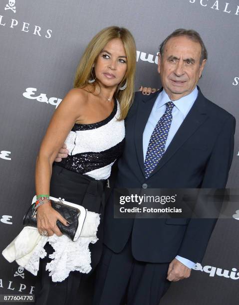 Begona Garcia Vaquero and Pedro Trapote attend Esquire and Scalpers 10th anniversary party at the Palacio de Santa Coloma on November 22, 2017 in...