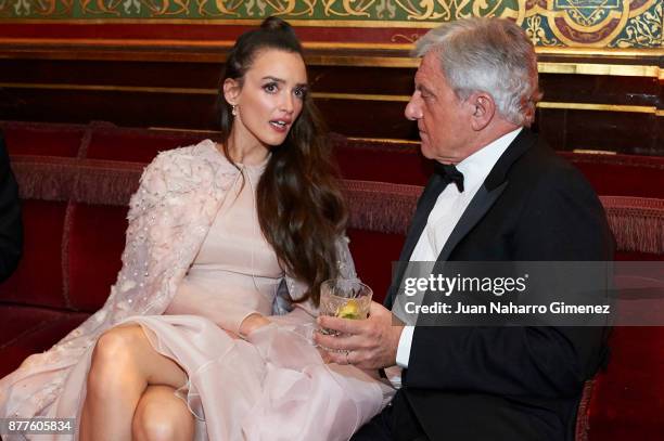 Charlotte Le Bon and Sidney Toledano on November 22, 2017 in Madrid, Spain.