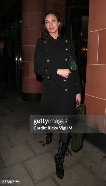 Lilly Becker seen leaving C restaurant in Mayfair after celebrating Boris Becker's 50th birthday party on November 22, 2017 in London, England.