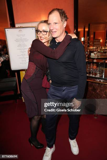 Thorsten Nindel and Isabella Huebner during the 'Josef und Maria' premiere at "Komoedie" theatre on November 22, 2017 in Munich, Germany.