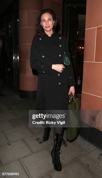 Lilly Becker seen leaving C restaurant in Mayfair after celebrating Boris Becker's 50th birthday party on November 22, 2017 in London, England.