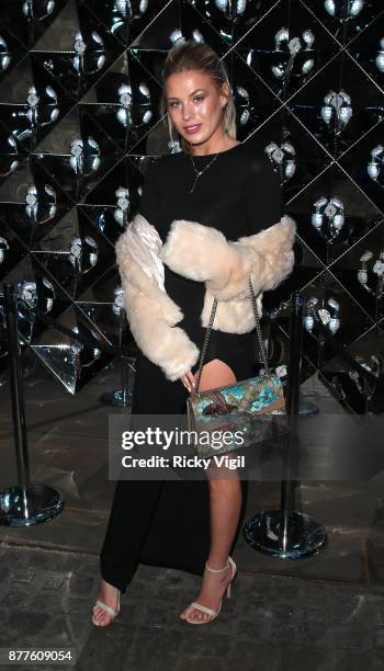 Frankie Gaff seen attending Lipsy London - VIP winter dinner held at Rosewood London on November 22, 2017 in London, England.