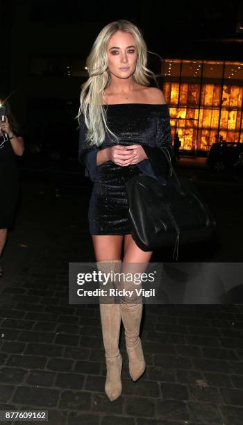 Nicola Hughes seen attending Lipsy London - VIP winter dinner held at Rosewood London on November 22, 2017 in London, England.