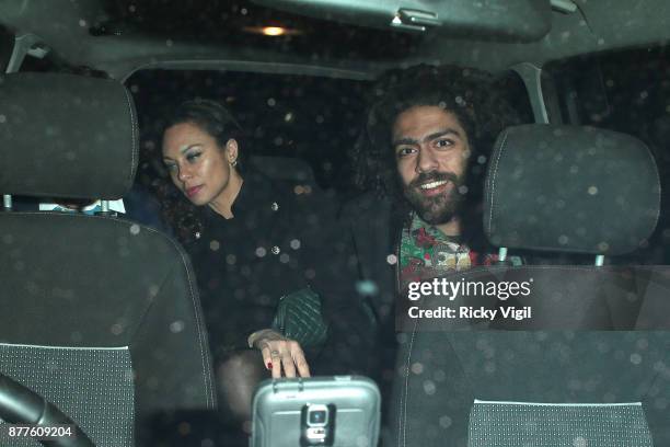 Lilly and Noah Gabriel Becker seen leaving C restaurant in Mayfair after celebrating Boris Becker's 50th birthday party on November 22, 2017 in...