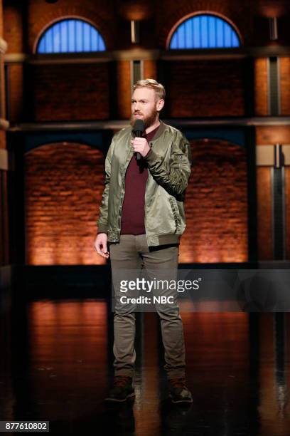 Episode 613 -- Pictured: Comedian Kenny DeForest performs on November 22, 2017 --