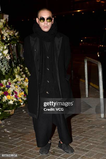 Singer Juno Mak arrives at the mourning hall of film producer/talent manager Willie Chan Chi-Keung on November 22, 2017 in Hong Kong, China....