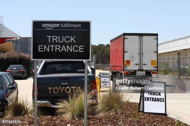 General views of the Amazon Fulfillment Centre on November 23, 2017 in Melbourne, Australia. Amazon Australia started with a 'soft launch' on...