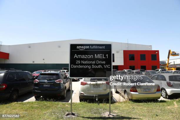 General views of the Amazon Fulfillment Centre on November 23, 2017 in Melbourne, Australia. Amazon Australia started with a 'soft launch' on...