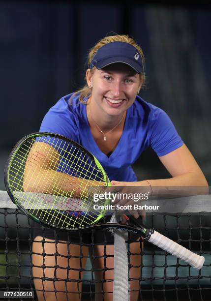 Daria Gavrilova poses for a portrait ahead of next Monday's Newcombe Medal, at Melbourne Park on November 23, 2017 in Melbourne, Australia.