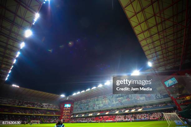 View of the Stadium prior the quarter finals first leg match between Toluca and Morelia as part of the Torneo Apertura 2017 Liga MX at Nemesio Diez...