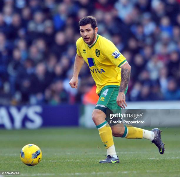 Bradley Johnson of Norwich City in action during the Barclays Premier League match between West Bromwich Albion and Norwich City at The Hawthorns on...