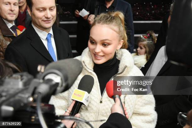 Lily Rose Depp attends Christmas Lights Launch On The Champs Elysees on November 22, 2017 in Paris, France.